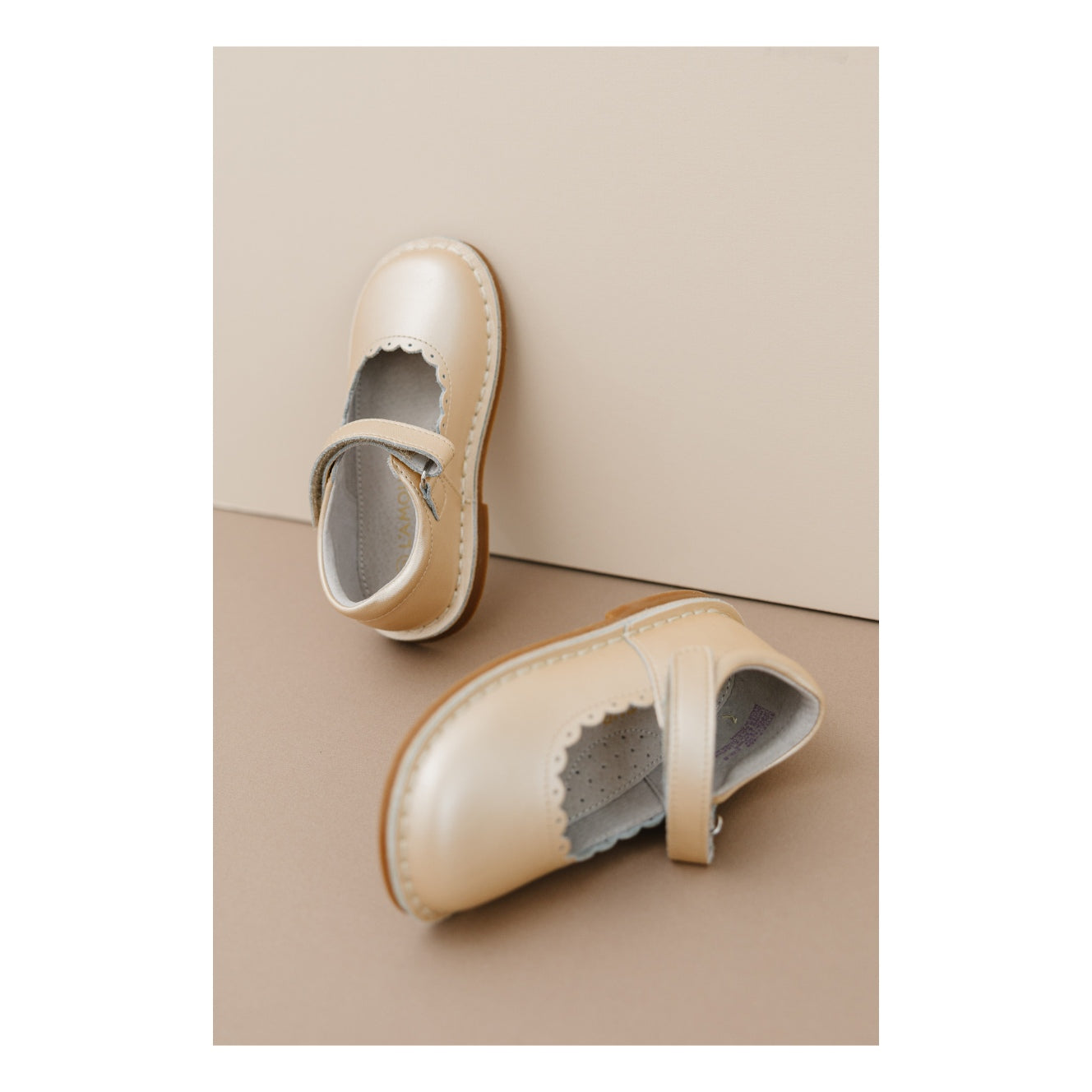 Caitlin Scalloped Mary Jane Champagne