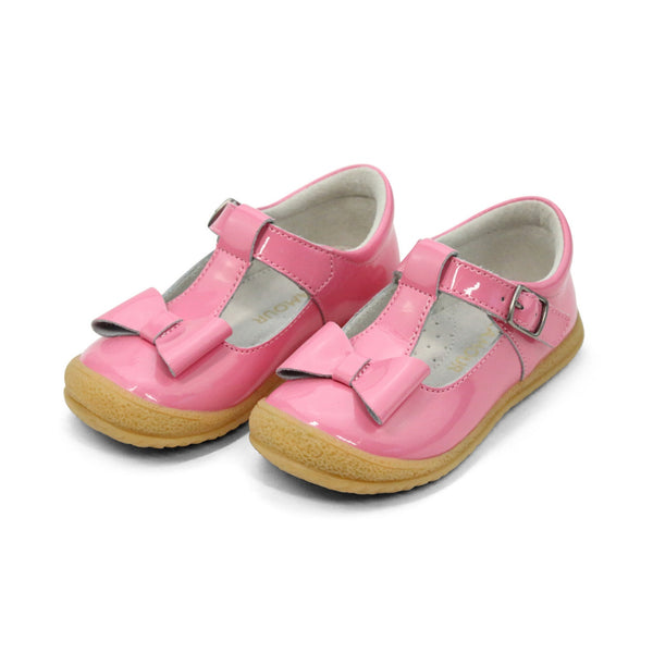 L'Amour Girls Patent Bow T-Strap Mary Jane – L'Amour Shoes