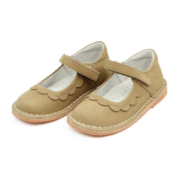 Violette Patent Red Scalloped Petal Mary Jane - Toddler Girls Classic Shoes - L'Amour Shoes