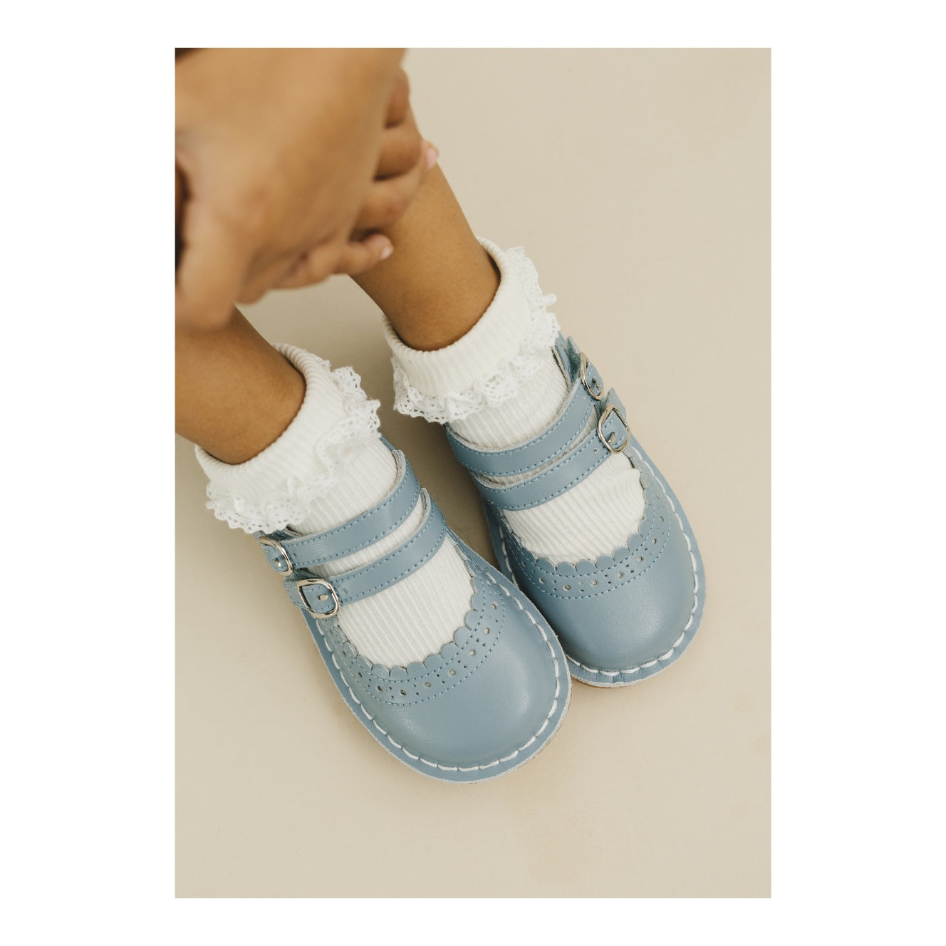 Tatiana Double Strap Mary Jane Spring Blue