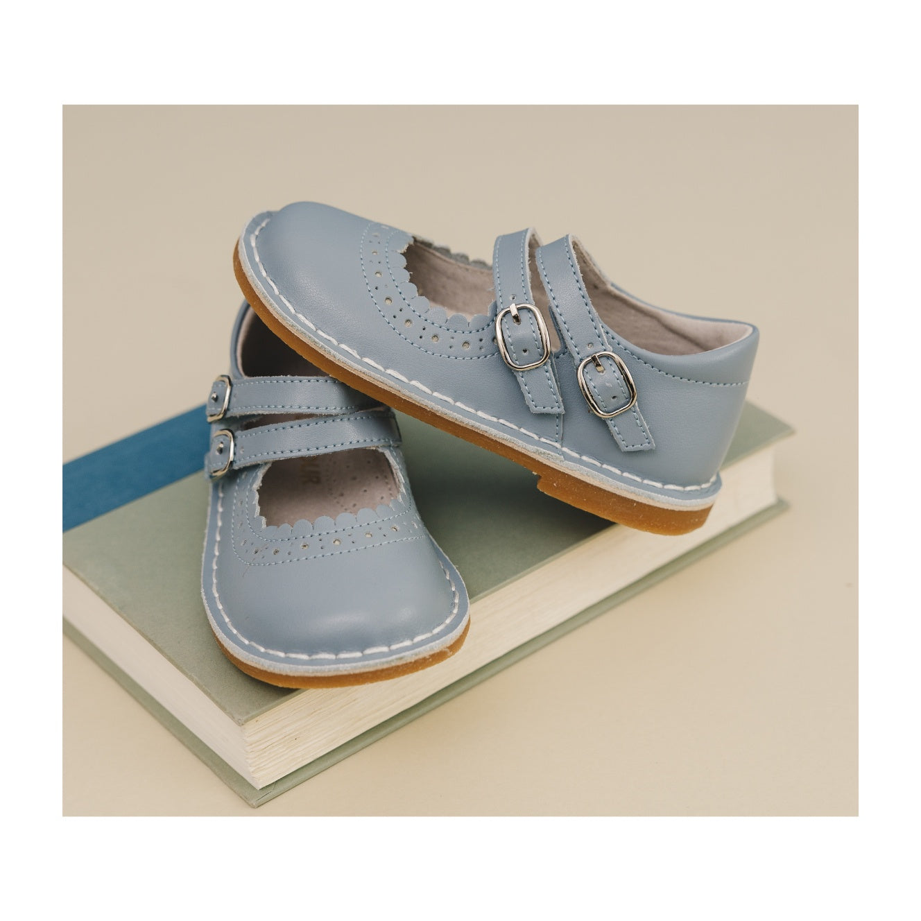 Tatiana Double Strap Mary Jane Tatiana Toddler Girl's Spring Blue Double Velcro Strap Mary Jane - L'Amour Shoes