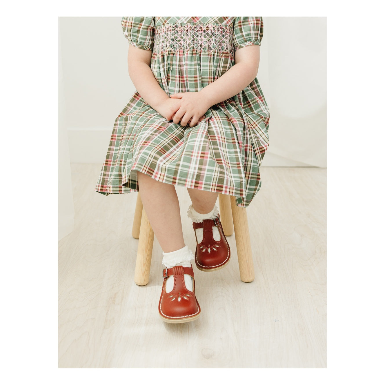 Sienna Vintage Inspired Appleseed Mary Jane Toddler Girl's Vintage Mary Jane School - Sienna Brick T-Strap - L'Amour Shoes