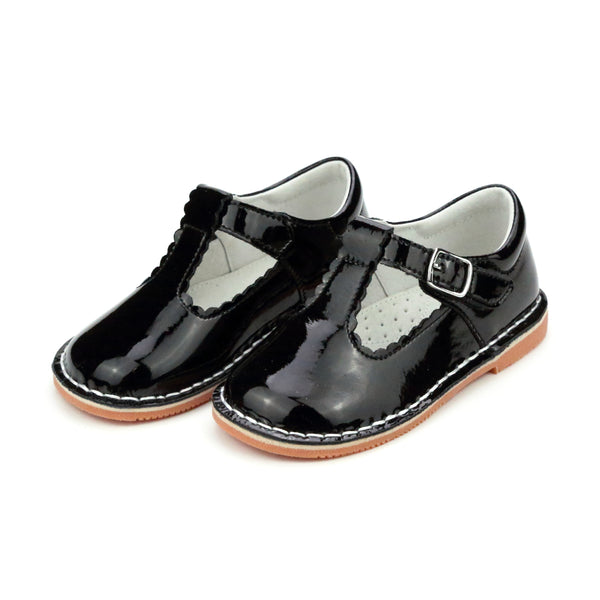 Toddler Girl's Patent Black T-STrap Mary Jane - Selina - L'Amour Shoes