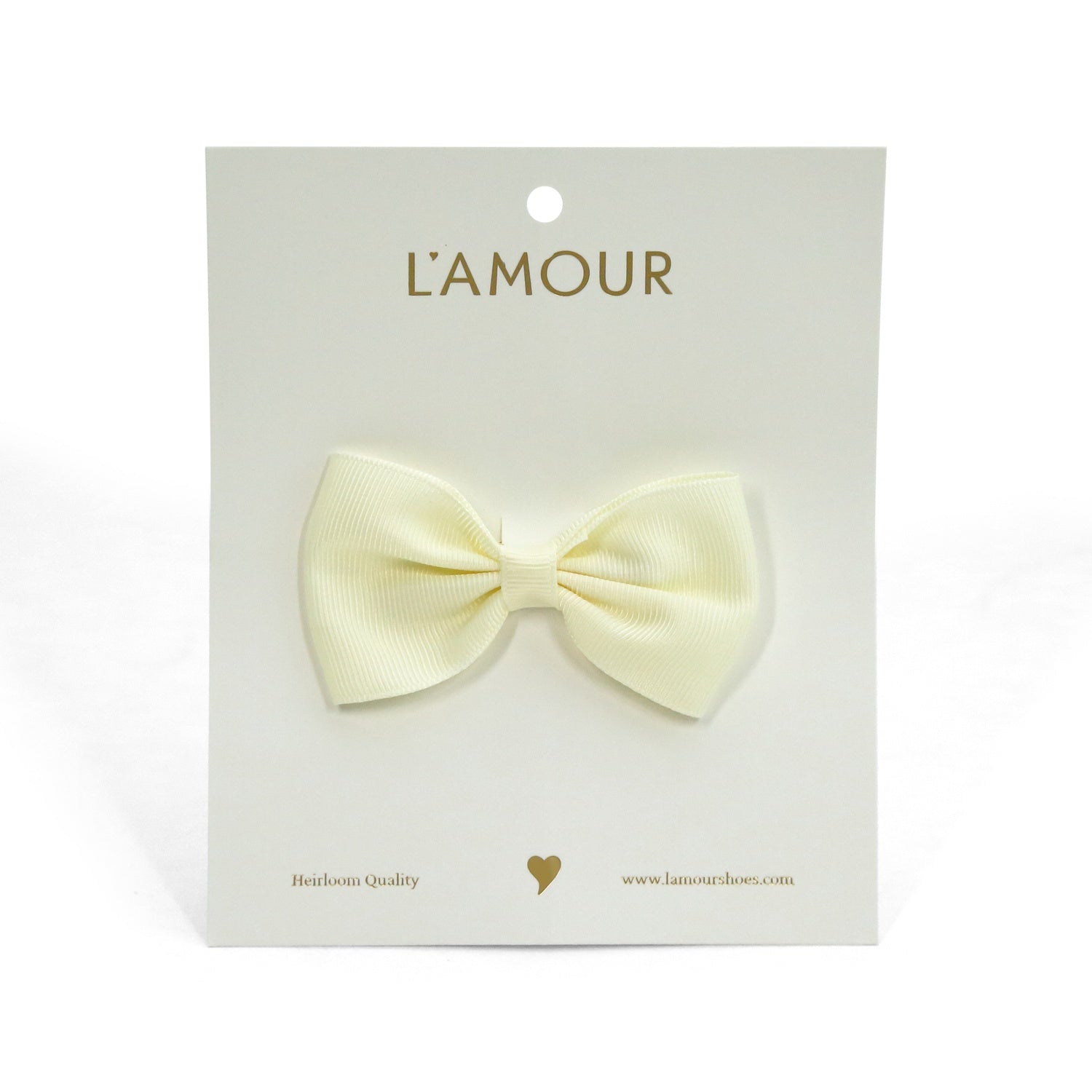 Grosgrain Bow Hair Clip (Buttercream) L'Amour Toddler Girls Grosgrain Bow Hair Clip (Buttercream)