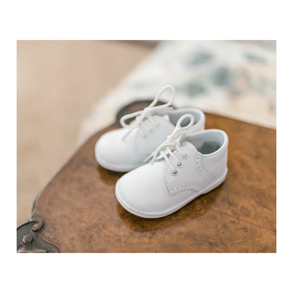 White leather 2025 pram shoes