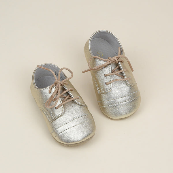 gold dress shoes for infants Aria First Kicks Yellow Gold 12-18 Months
