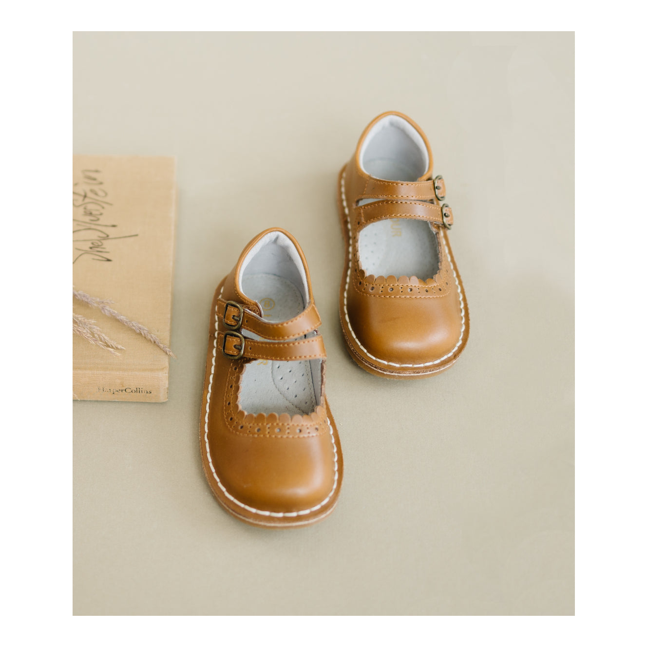 Tatiana Double Strap Mary Jane Camel