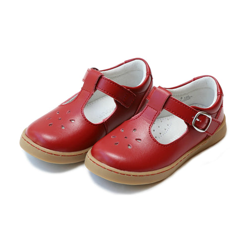 Chelsea Red T-Strap Mary Jane - L'Amour Shoes