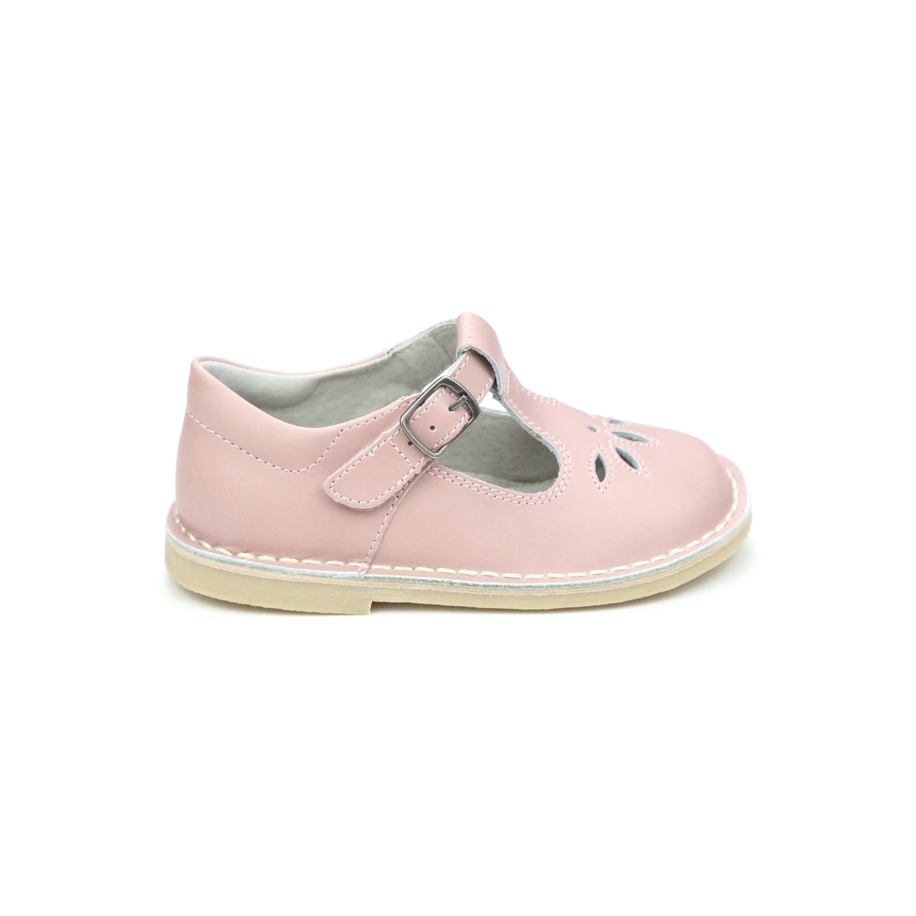 Sienna Vintage Inspired Appleseed Mary Jane Toddler Girl's Dusty Pink T-Strap  Mary Jane - Sienna - L'Amour Shoes