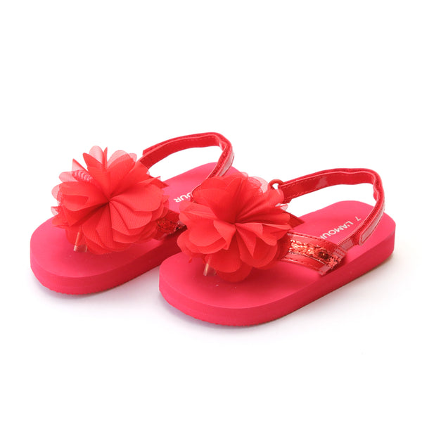 Red glitter deals flip flops