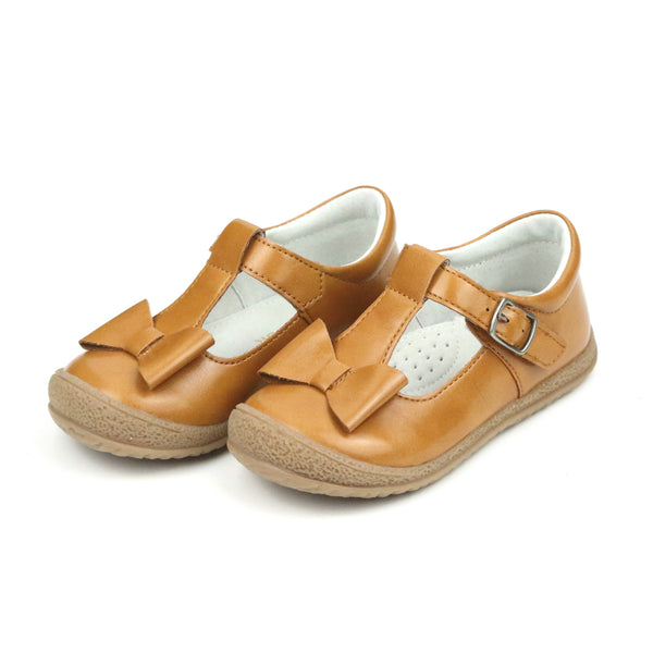 Emma Mustard Bow T-Strap Mary Jane - L'Amour