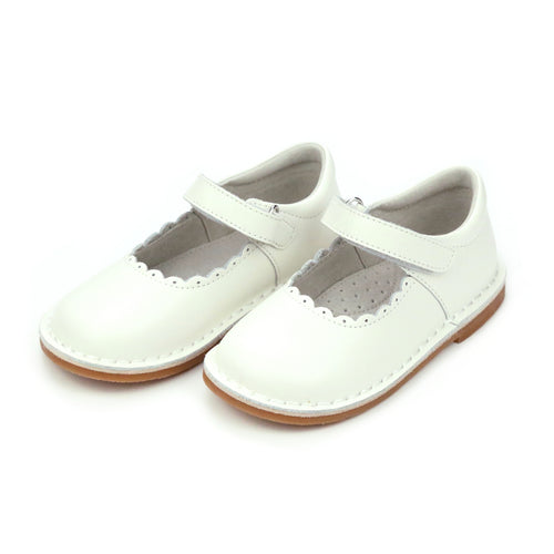 Girl's Off White Mary Jane Toddler - Caitlin - L'amour Shoes