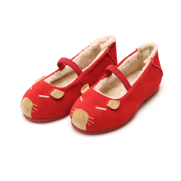 Mousie Girls Suede Leather Mouse Flat – L'Amour Shoes