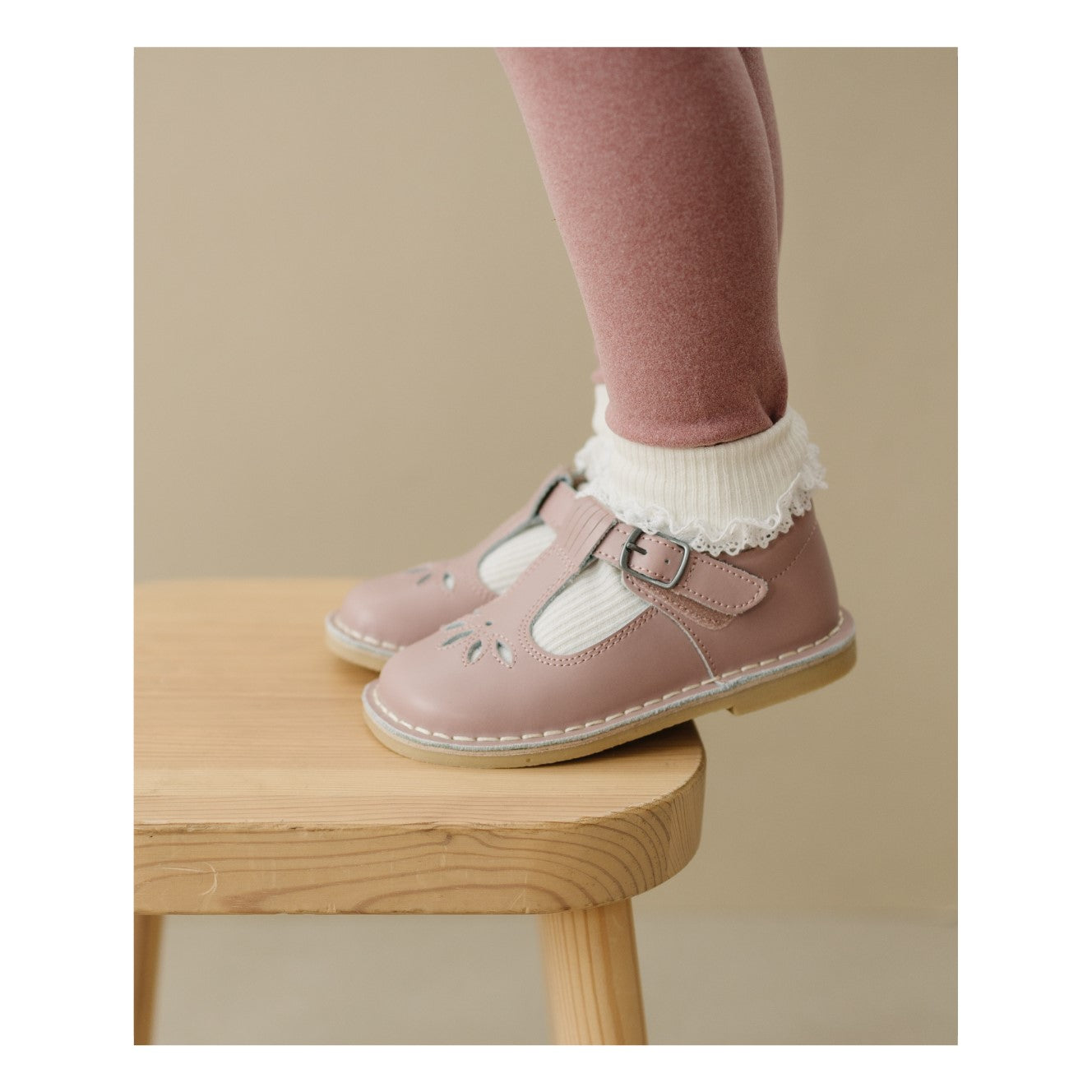 Sienna Vintage Inspired Appleseed Mary Jane Dusty Pink