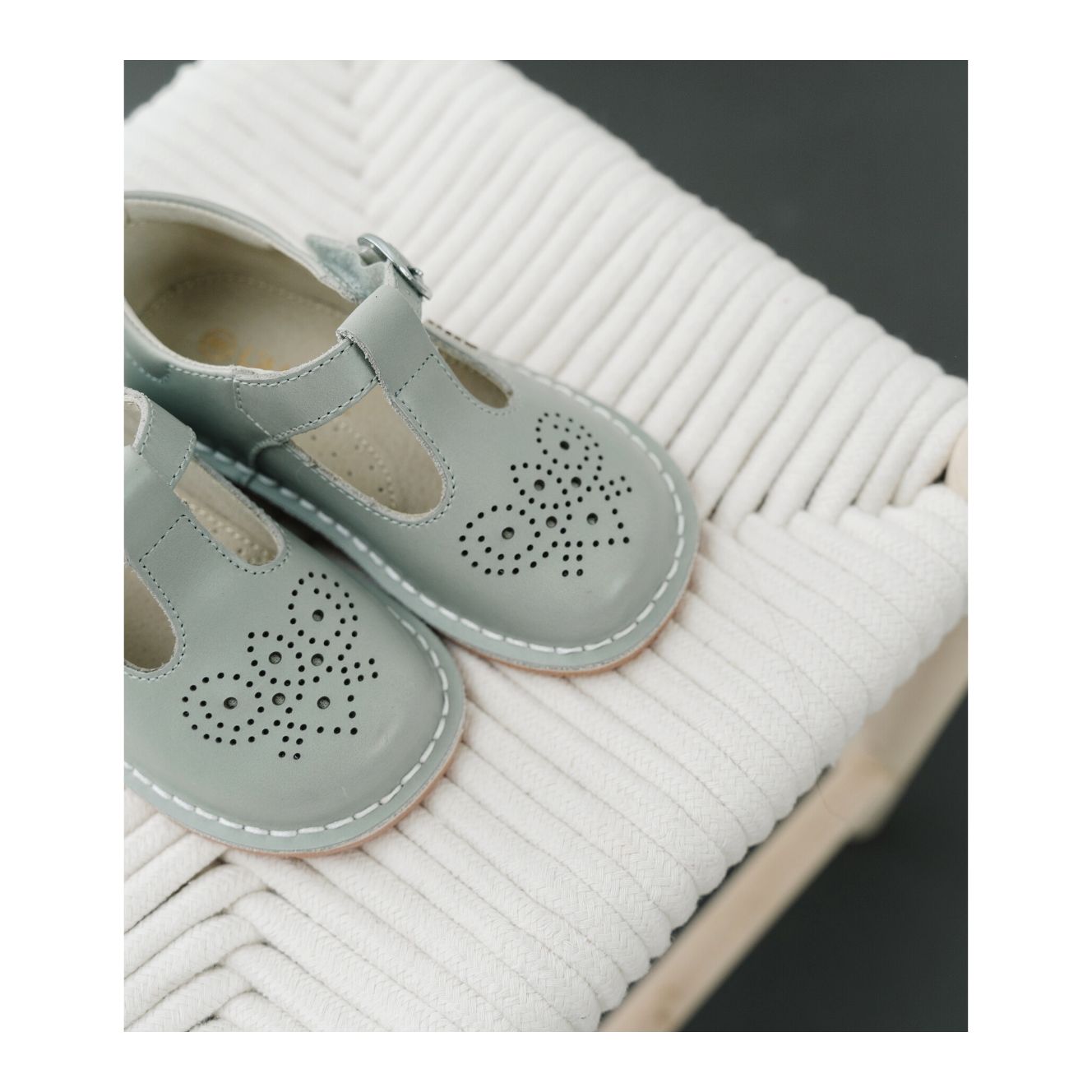 Ollie T-Strap Leather Mary Jane Toddler Girl's Sage Mary Jane - L'Amour Shoes