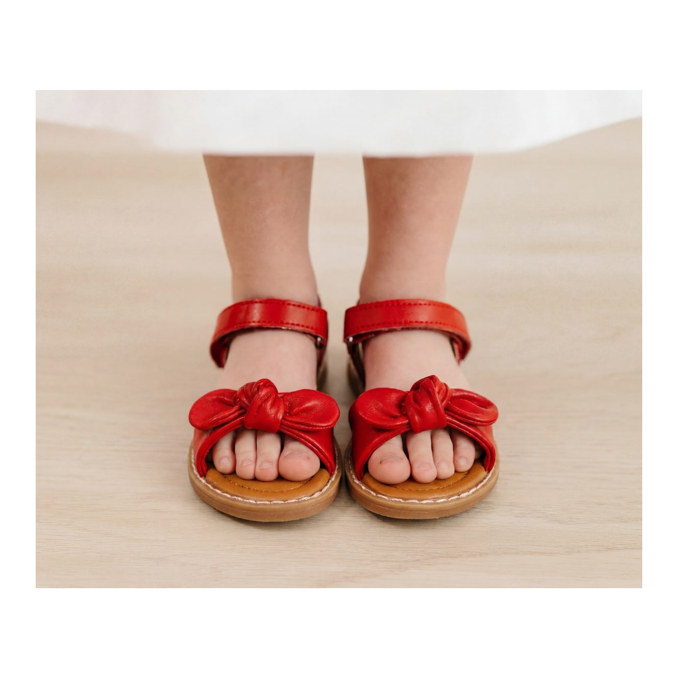 Red Pamela Ankle Strap Toddler Girl's Sandal - L'Amour Shoes