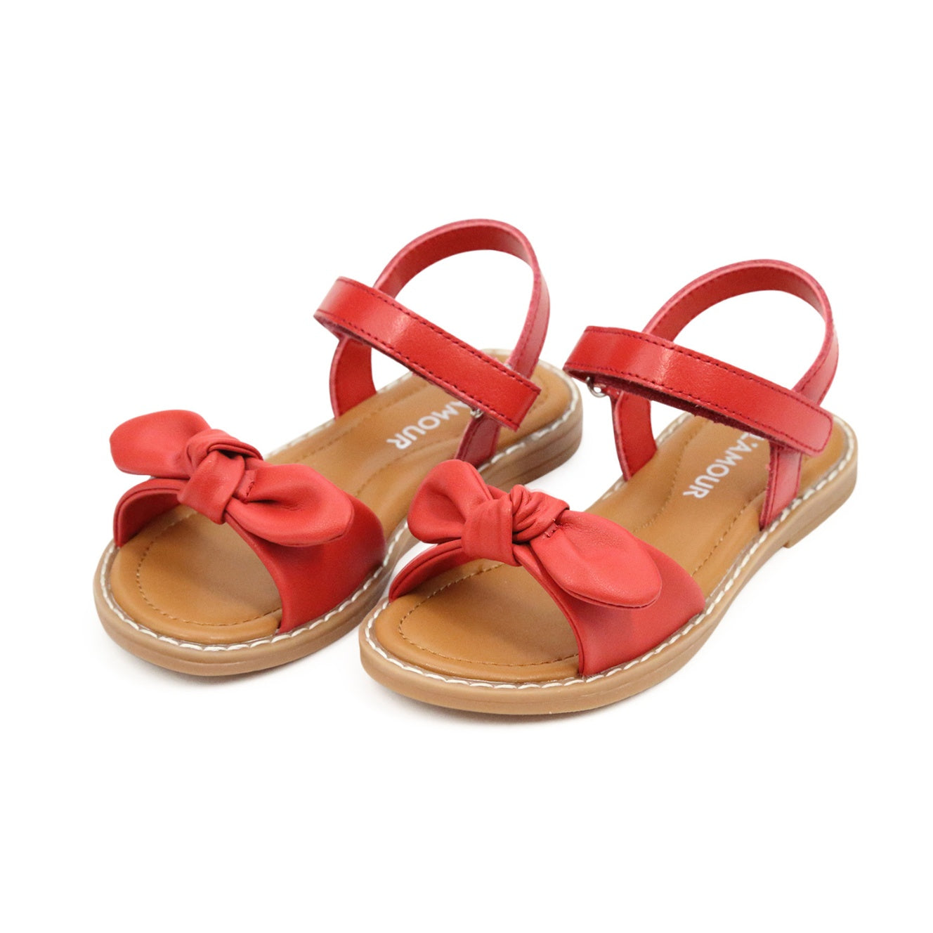 Red Pamela Ankle Strap Toddler Girl's Sandal - L'Amour Shoes