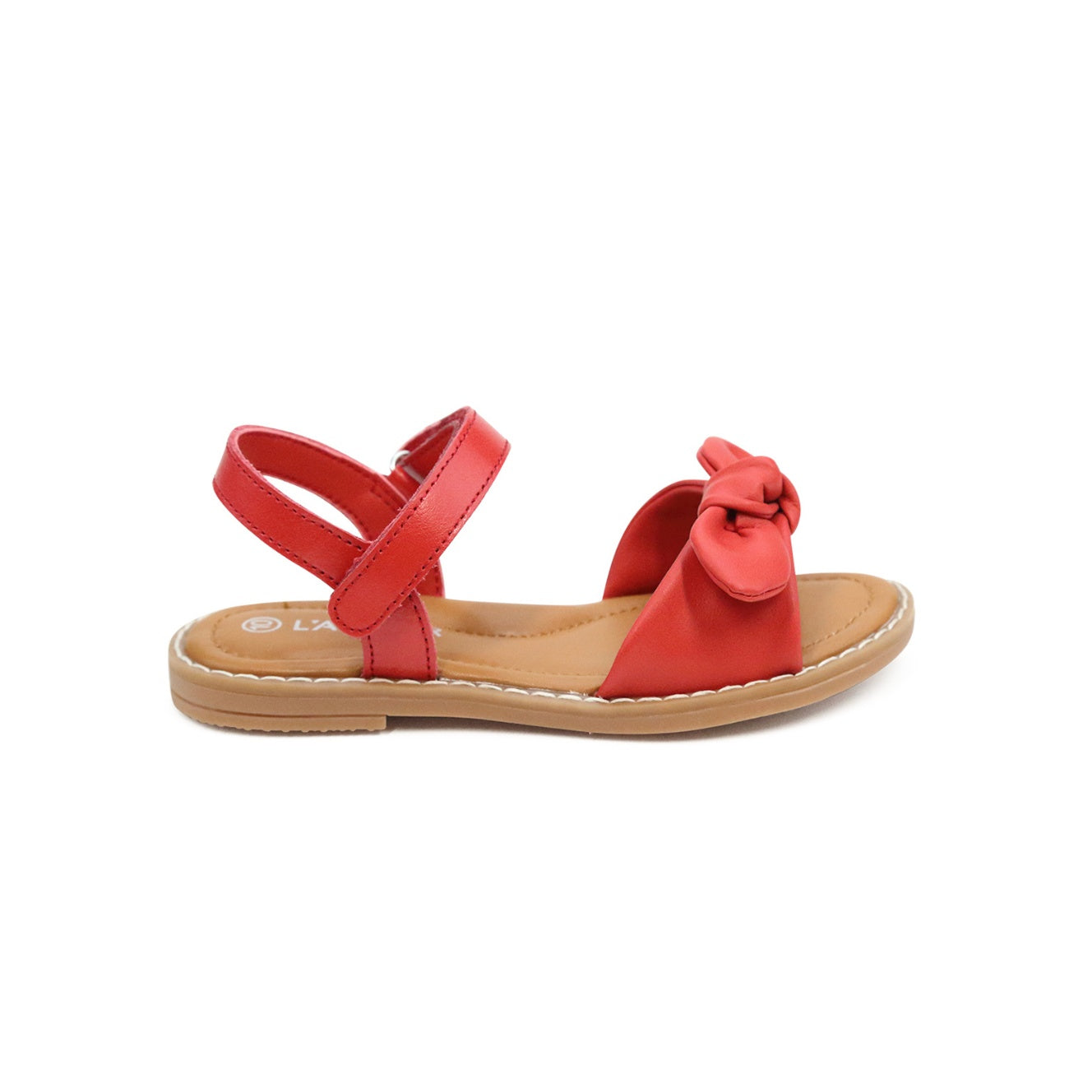 Red Pamela Ankle Strap Toddler Girl's Sandal - L'Amour Shoes