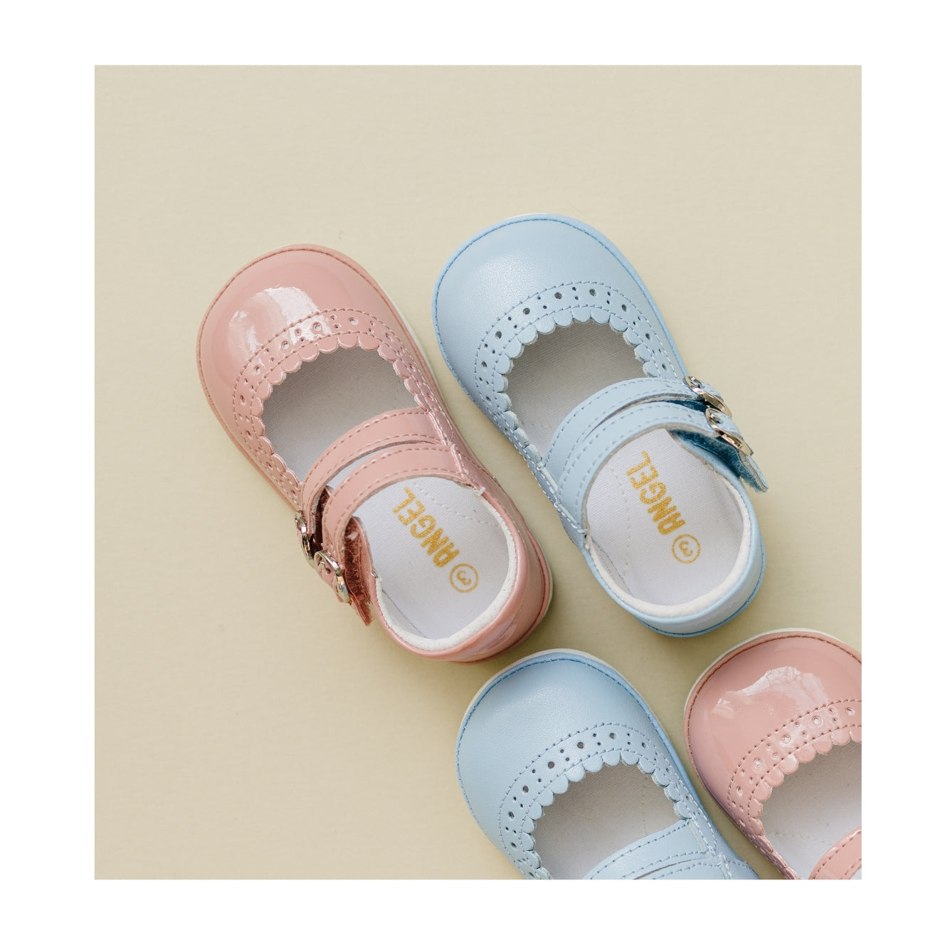 Elise Baby Girl's Patent Rose Leather Mary Jane - Angel Baby Shoes - L'Amour