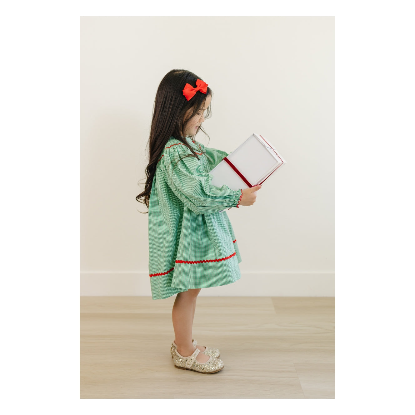 Toddler Girl's Light Gold Glitter Dress Flat - Renata Mary Jane - L'Amour Shoes