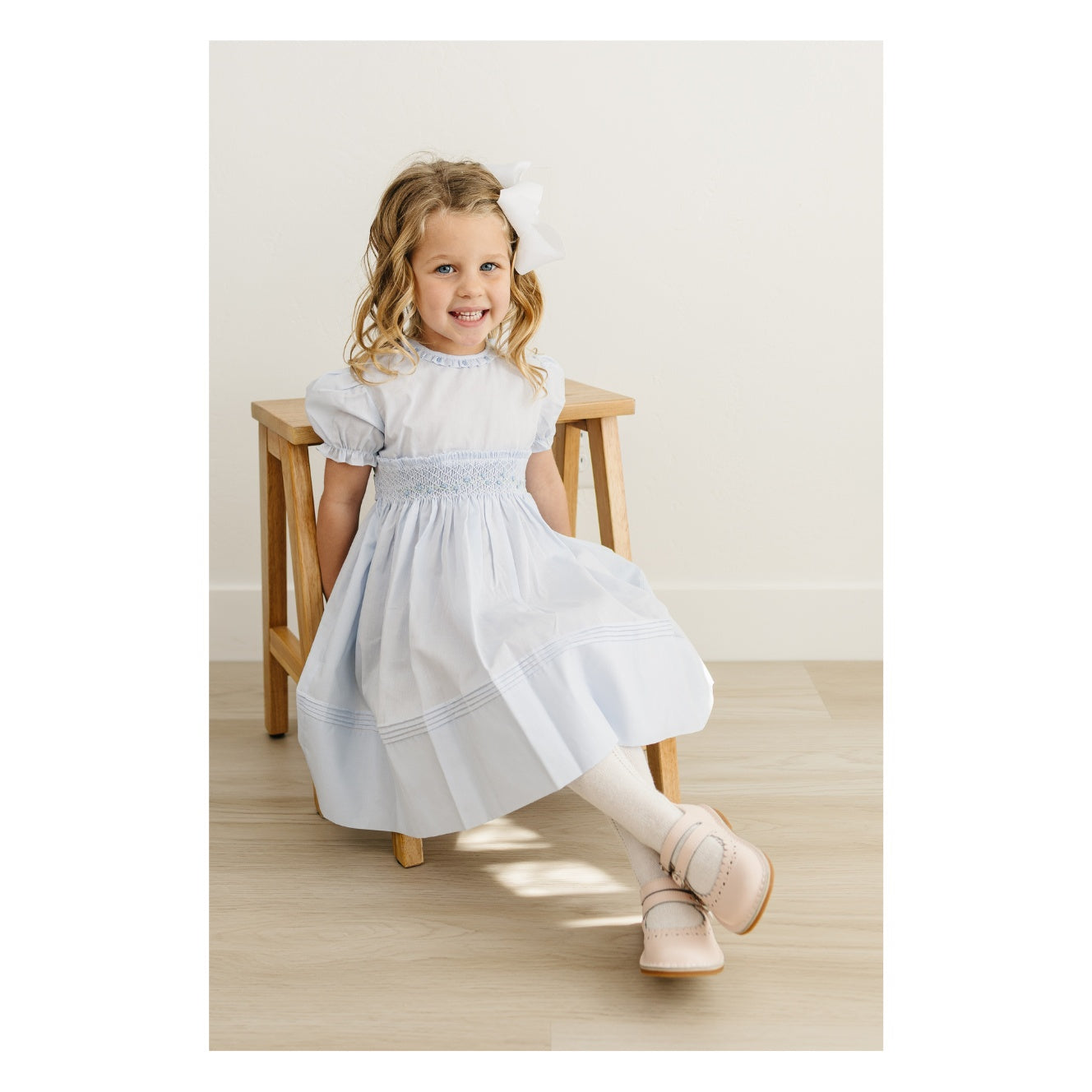 Tatiana Toddler Girl's Pale Pink Leather Double Velcro Strap Mary Jane - L'Amour Shoes