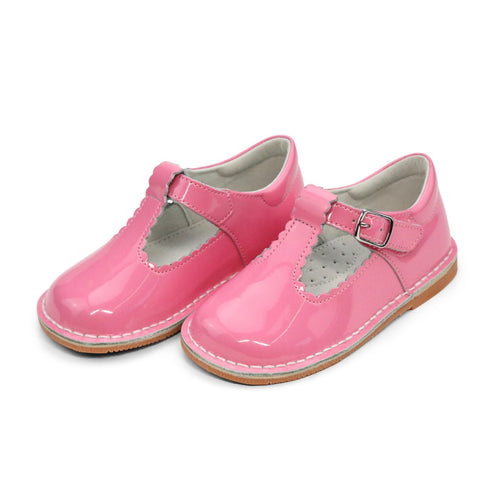 Toddler Girl's Patent Malibu Pink T-Strap Leather Mary Jane - Selina - L'Amour Shoes