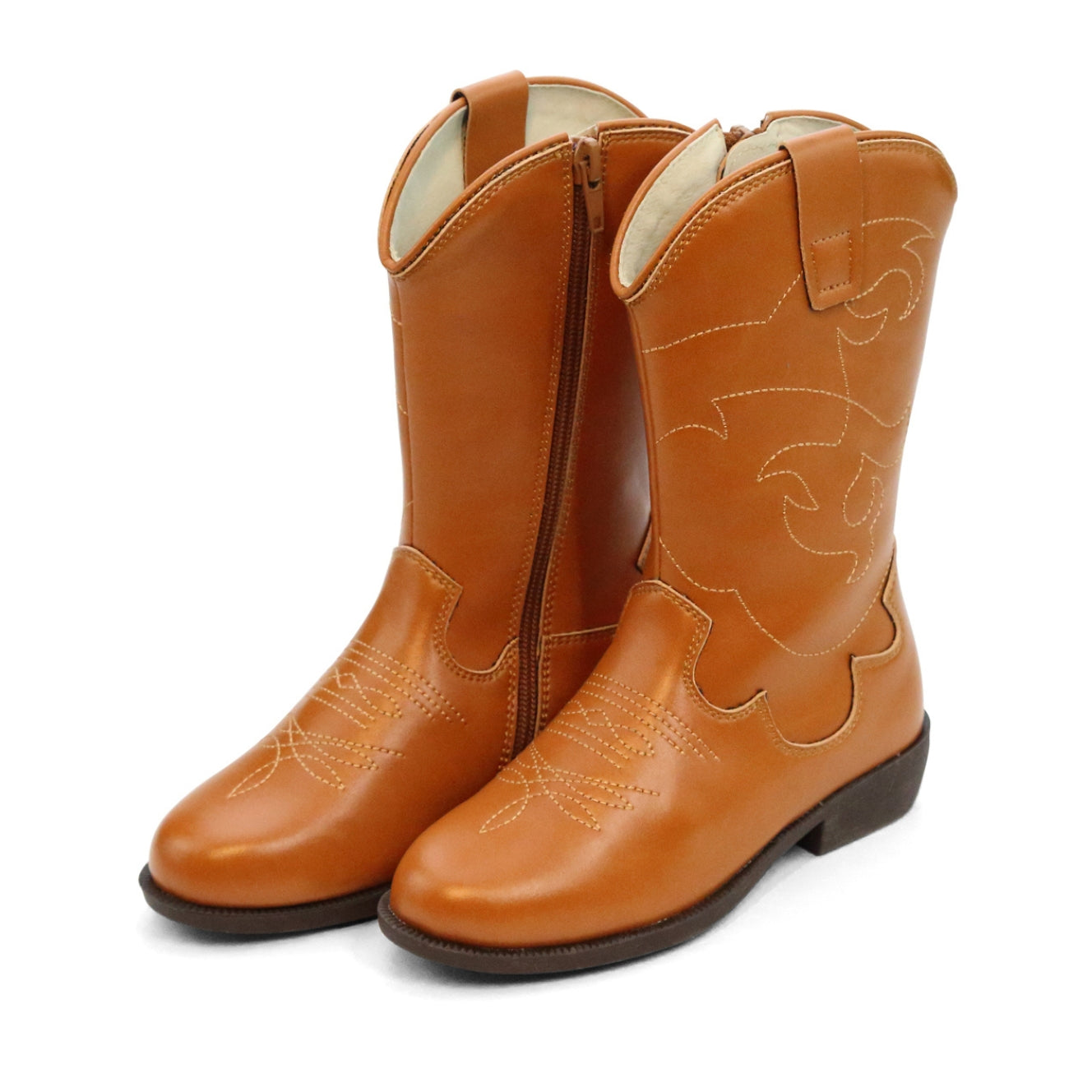 Toddler Girls' Western Boots in Tan Brown - Callie L'Amour Shoes