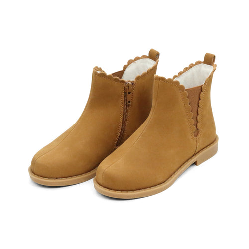 Nicola - Toddler Girl's Caramel Brown Leather Chelsea Boot - L'Amour Shoes