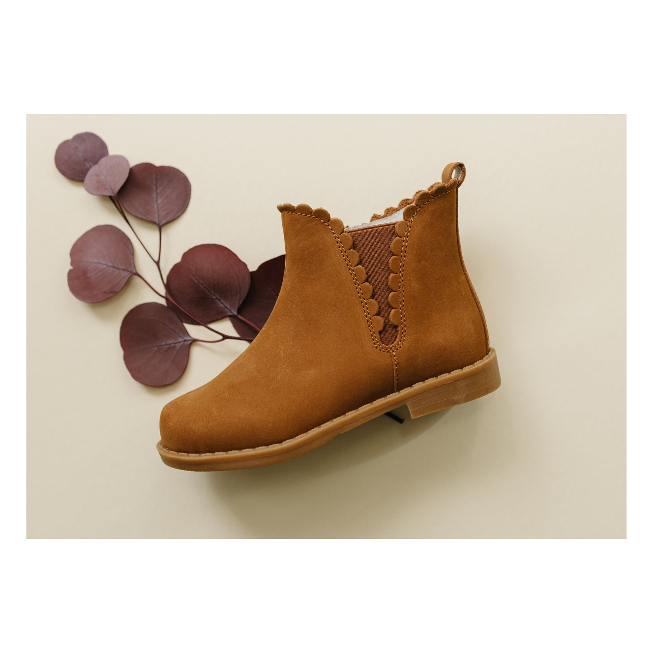 Nicola - Toddler Girl's Caramel Brown Leather Chelsea Boot - L'Amour Shoes