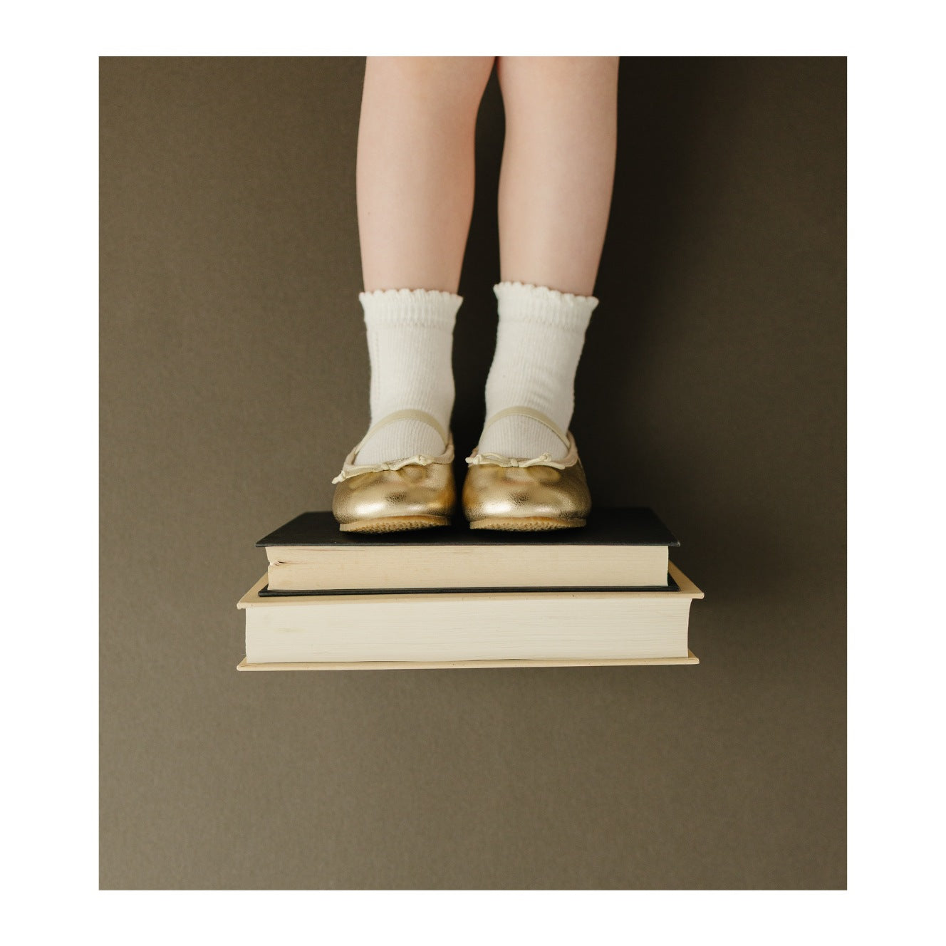 Toddler Girl's Ballet Flats - Alia Gold Ballet Flats - L'Amour Shoes