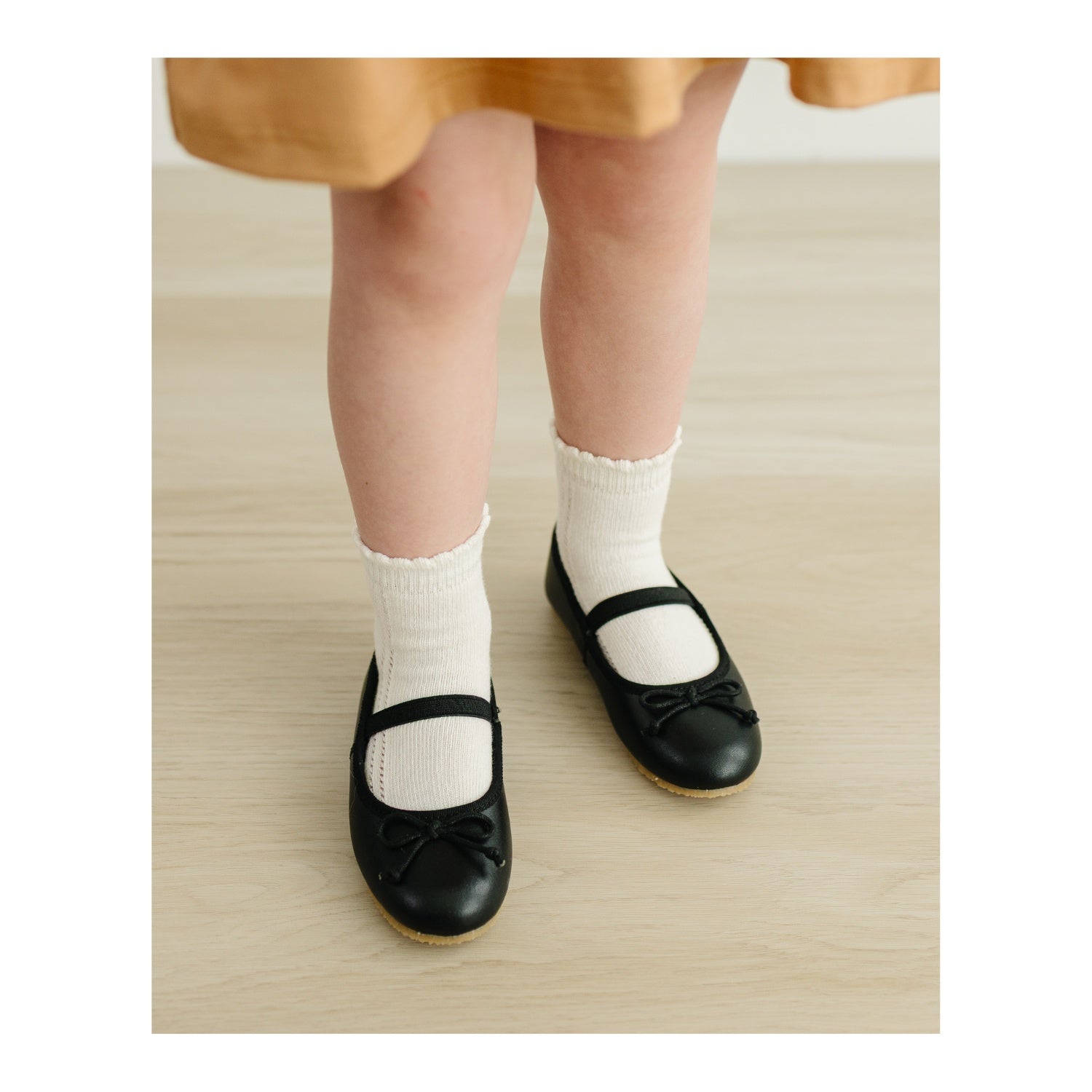 Toddler Girl's Ballet Flats - Alia Black Ballet Flats - L'Amour Shoes
