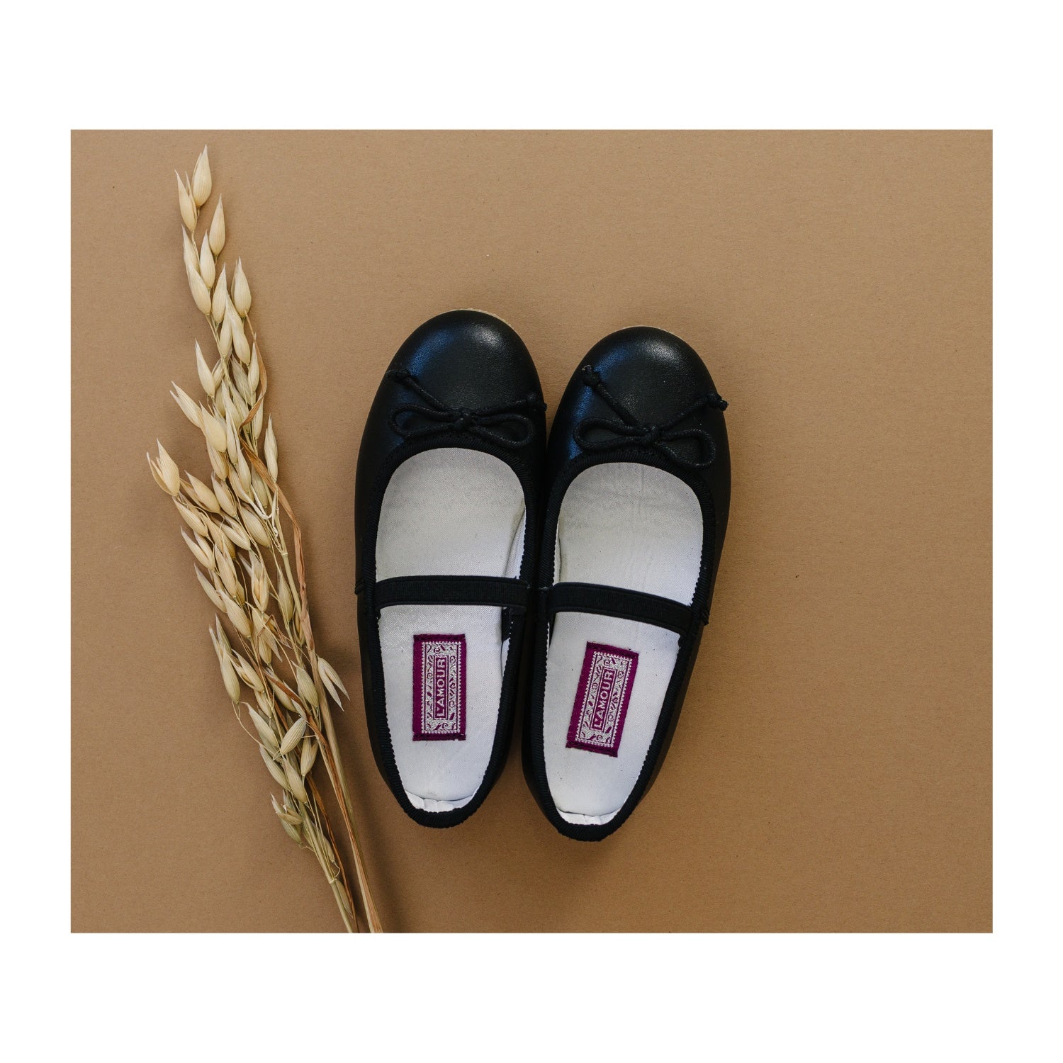 Toddler Girl's Ballet Flats - Alia Black Ballet Flats - L'Amour Shoes