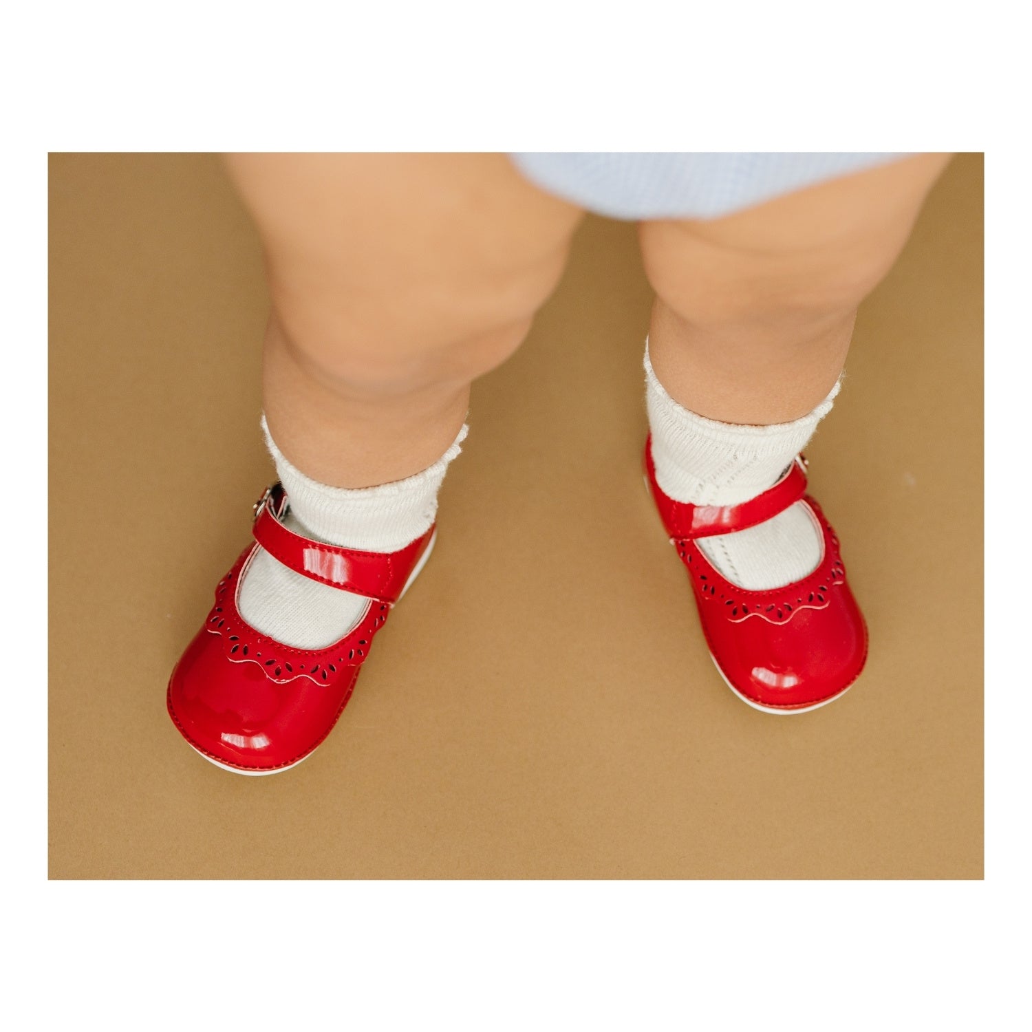 Angel Baby Girls Rosie Appleseed Leather Mary Jane (Baby) - Patent Red - L'Amour Shoes