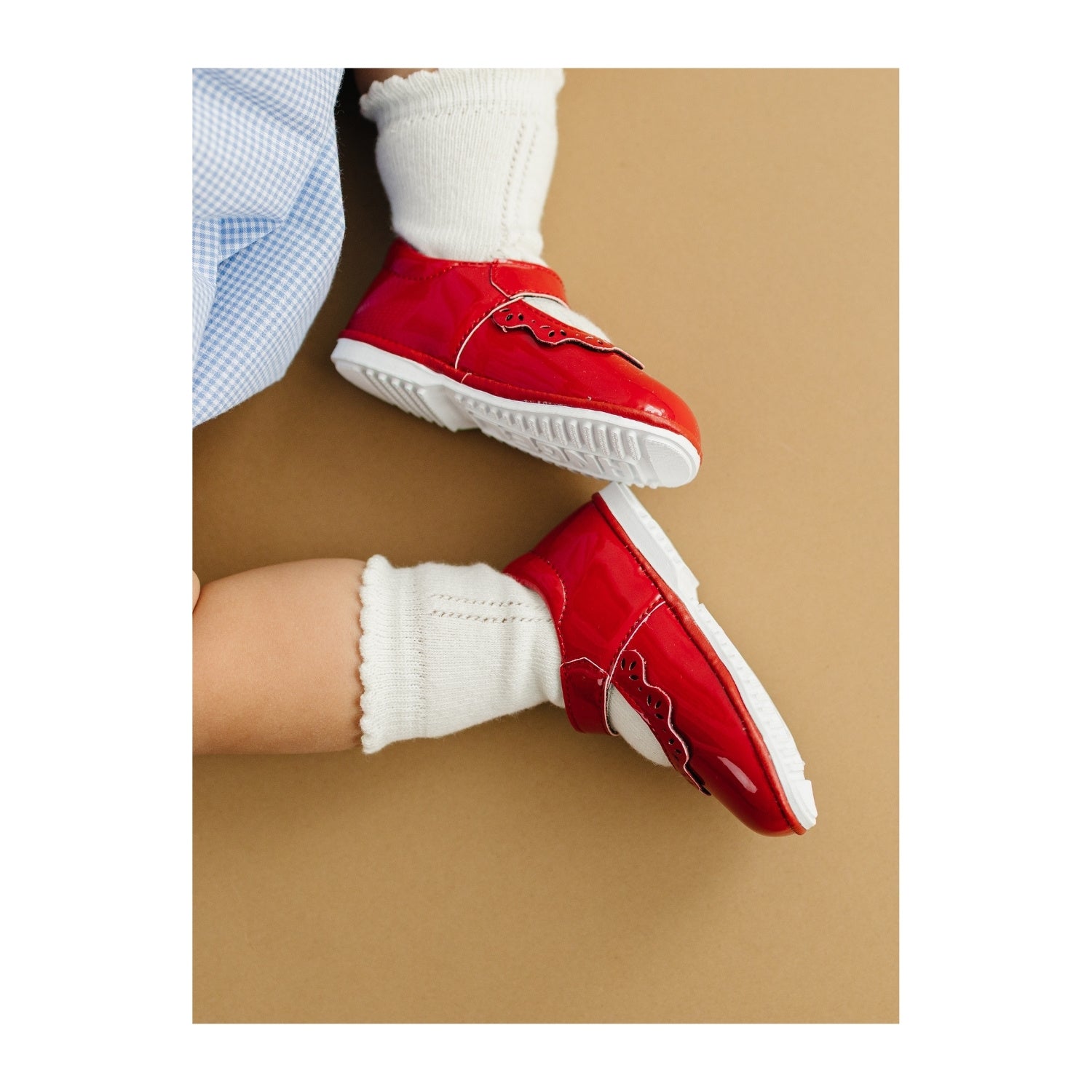 Angel Baby Girls Rosie Appleseed Leather Mary Jane (Baby) - Patent Red - L'Amour Shoes