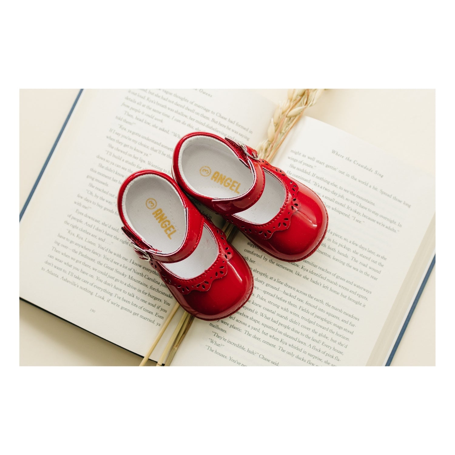 Angel Baby Girls Rosie Appleseed Leather Mary Jane (Baby) - Patent Red - L'Amour Shoes
