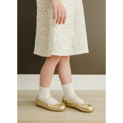 Toddler Girl's Ballet Flats - Alia Gold Ballet Flats - L'Amour Shoes