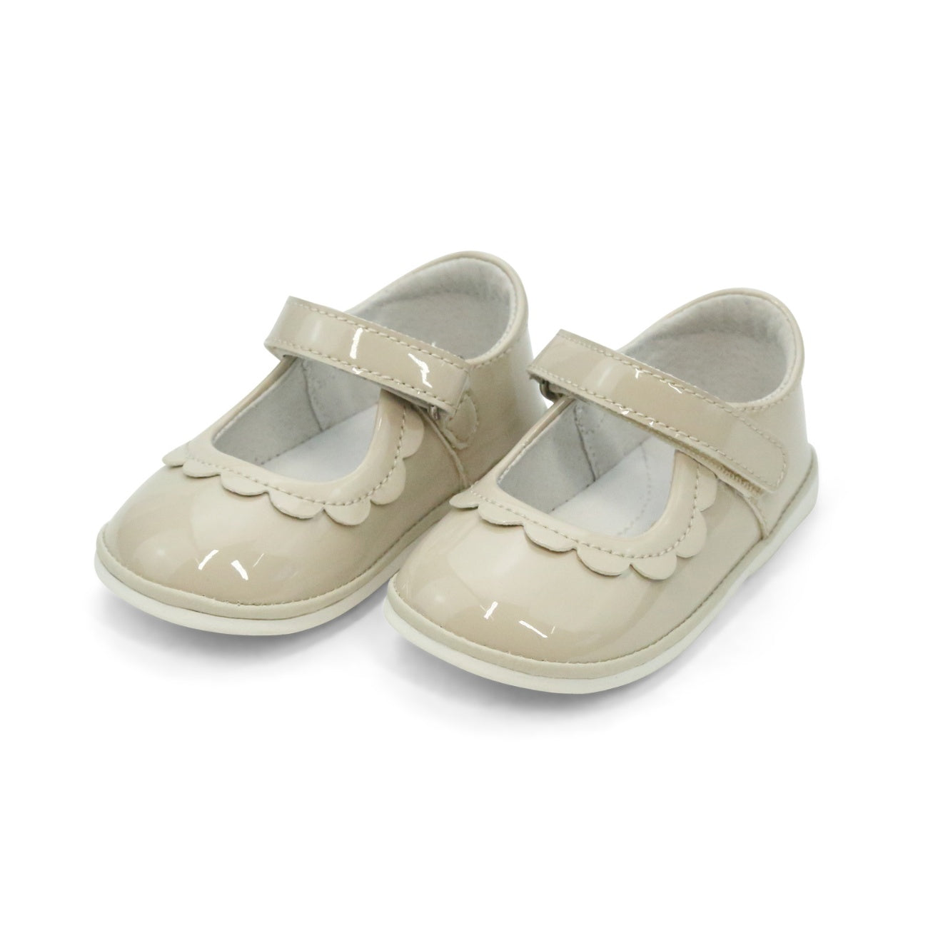 Baby Girl Patent Cream Juliette Mary Jane Shoes - Angel Baby Shoes - L'Amour