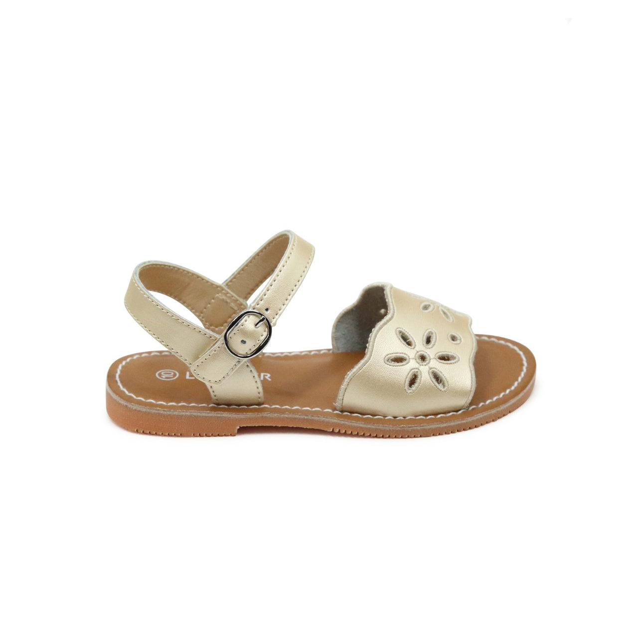 Toddler Girl's Augusta Leather Sandal - L'Amour Shoes - Champagne
