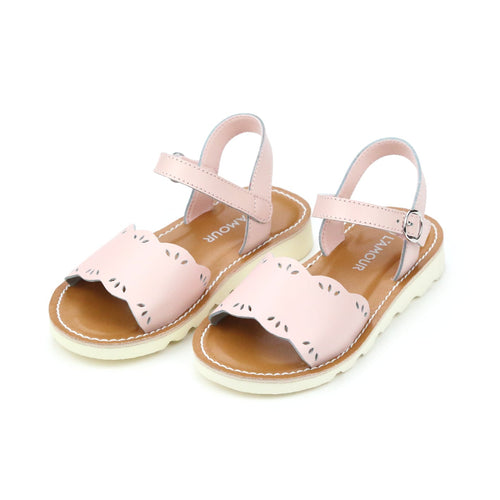 Ella Pink Open Toe Wedge toddler girl's sandal - L'Amour shoes