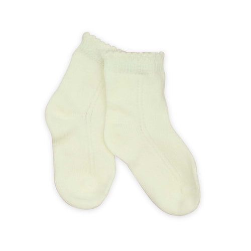 L'Amour Shoes - Openwork Ankle Sock (Milk)