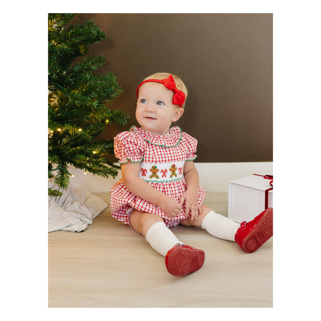 Baby Girl's Cara Patent Red Scalloped Mary Jane First Walker - Angel Baby Shoes