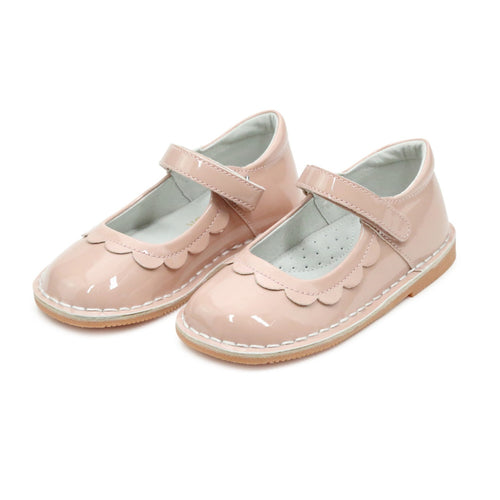 Toddler Girl's Easter Patent Rose Pink Mary Jane Shoe -  Violette Petal Mary Jane - L'Amour Shoesa