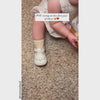 Birdie White Leather T-Strap Stitched Mary Jane (Baby) - Angel Baby Shoes