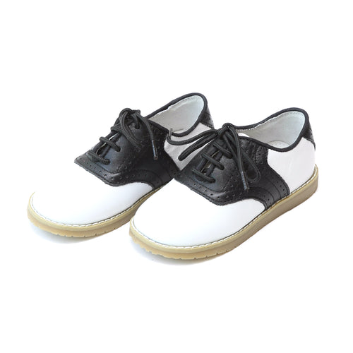 Luke Black Leather Saddle Shoe - L'Amour Shoes