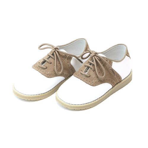 Luke Khaki Leather Saddle Shoe - L'Amour Shoes