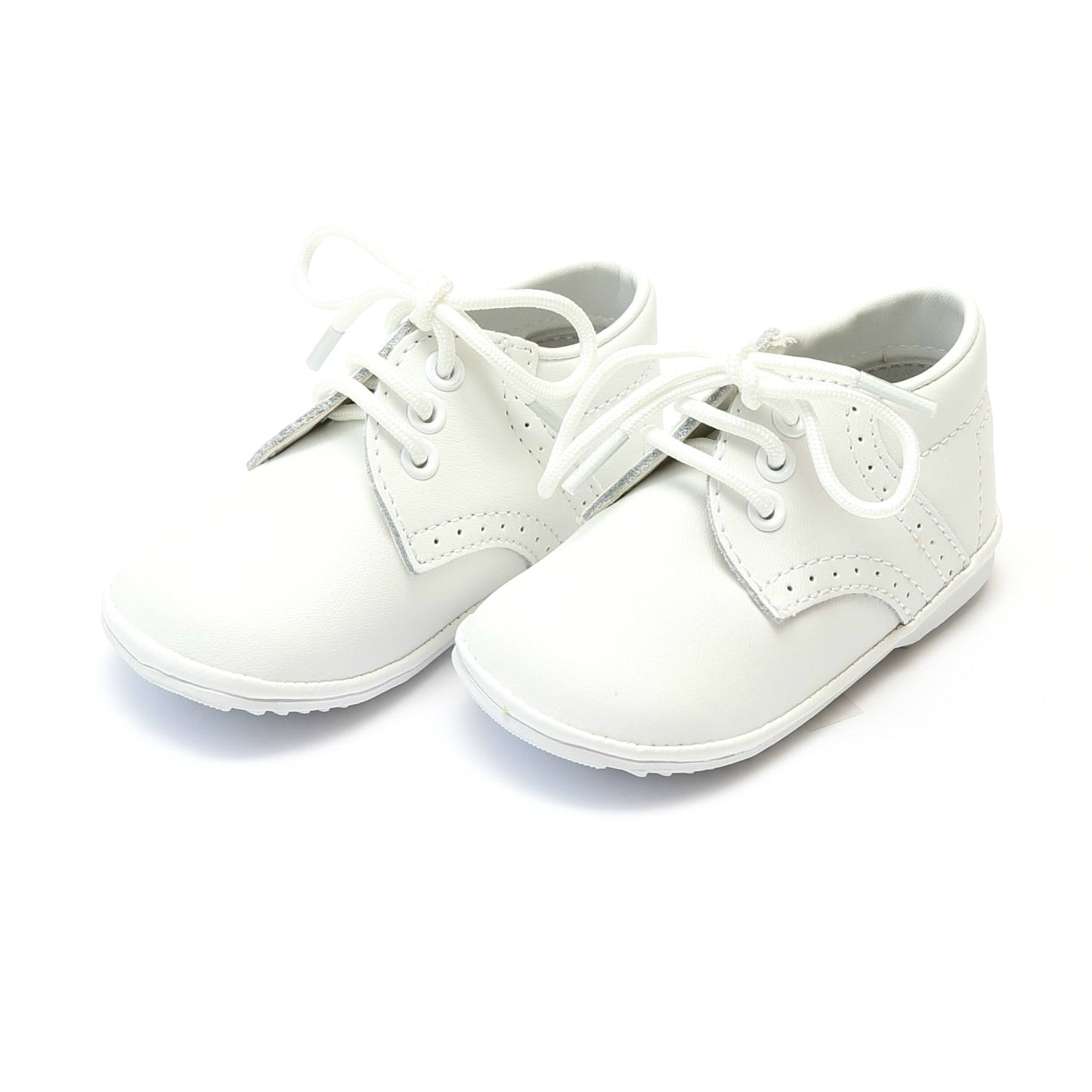 Angel Baby James Boy's White Leather Lace Up Shoe (Baby) – L'Amour