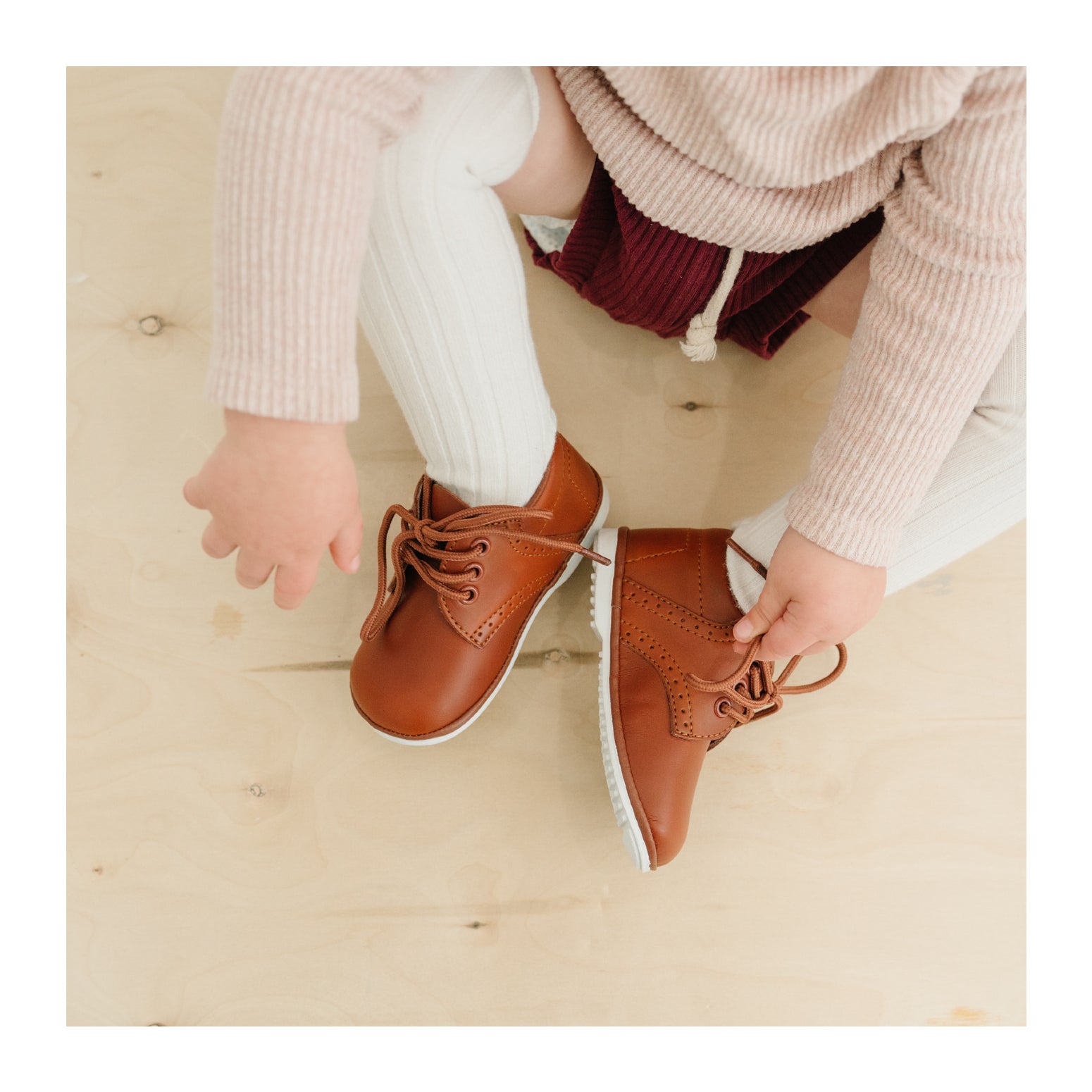 James Waxed Leather Lace Up Shoe (Baby) James Waxed Leather Lace Up Shoe (Baby)