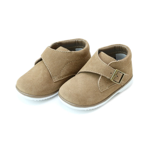Angel Baby Boy's Finch Khaki Suede Boot With Buckle Accent (Baby) - www.lamourshoes.com