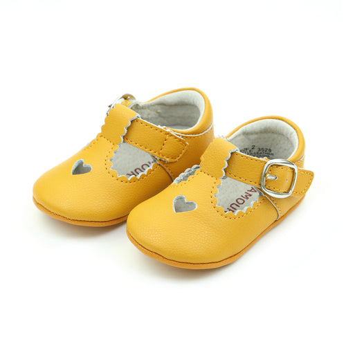 Rosalie Butter Squash Heart Crib Mary Jane (Infant) - Lamourshoes.com