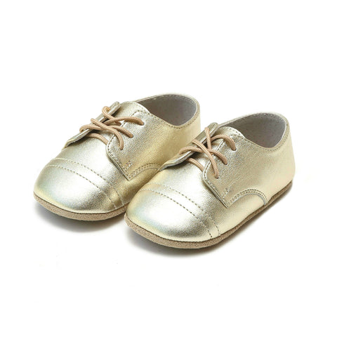 Online Exclusive - Cara Pink Gold Scalloped Leather Mary Jane (Baby)
